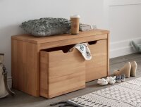 Holzbank 82x45x40cm GOMMA Kernbuche massiv natur ge&ouml;lt