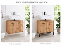 Waschbeckenschrank 70x60x40 cm ILSE Asteiche massiv...