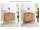 Waschbeckenschrank 70x60x40 cm ILSE Asteiche massiv ge&ouml;lt