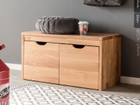 Holzbank 82x45x40cm GOMMA Wildeiche massiv natur ge&ouml;lt