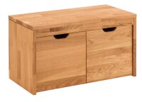 Holzbank 82x45x40cm GOMMA Wildeiche massiv natur ge&ouml;lt