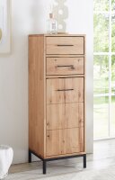 Badschrank 40x115x35cm ILSE Asteiche massiv ge&ouml;lt