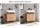 Waschbeckenschrank 70x60x40cm BODE Asteiche massiv ge&ouml;lt