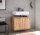 Waschbeckenschrank 70x60x40cm BODE Asteiche massiv ge&ouml;lt